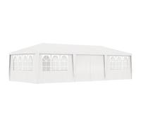 White 4x9m Professional Party Tent, 90g/m² PE, Steel Frame, Side Walls