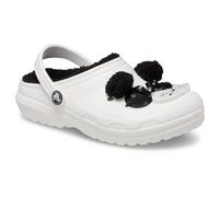 (White, 5 (Adults')) Crocs Classic Lined Fun Lab Thermoplastic Panda Clogs
