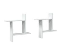 (white, 50 x 12 x 50 cm) vidaXL Wall Shelves Wall Storage Shelf Floating Shelf 2 pcs Engineered Wood