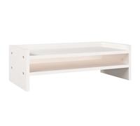 vidaXL Monitor Stand White 50x24x16 cm Solid Wood Pine