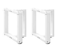 (white, 50 x 25 x (42-43) cm) vidaXL Dining Table Legs T-ShapedÂ Desk Legs Metal Furniture Legs 2 pcs Steel