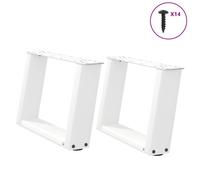 Console Table Legs U-Shaped Desk Legs Metal Bar Stand DIY 2 pcs Steel vidaXL