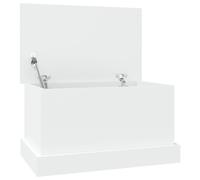 vidaXL White Engineered Wood Storage Box - Versatile Home Storage Solution and Accent Furniture Piece; Ideal for Living Room and Bedroom