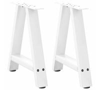 (white, 50 x (42-43) cm) vidaXL Coffee Table Legs A-Shaped Desk Legs Metal Bar Stand DIY 2 pcs Steel