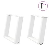 Console Table Legs U-Shaped Desk Legs Metal Bar Stand DIY 2 pcs Steel vidaXL