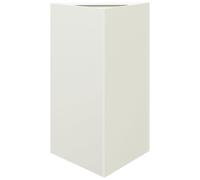 (white, 50 x 43 x 75 cm/ 1 pcs) vidaXL Garden Planters Outdoor Flower Pot Patio Planter Box Triangular Steel