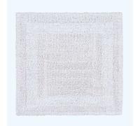 (White, 50 x 50 cm) Homescapes Luxury Reversible Cotton Bath Mat