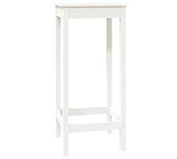 Vidaxl Bar Table White 50X50X110 Cm Solid Wood Pine, White