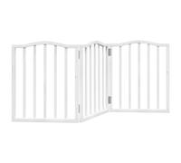 Dog Gate with Door Foldable Pet Gate Dog Fence Pet Barrier Poplar Wood vidaXL