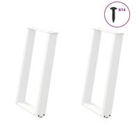 (white, 50 x (72-73) cm) vidaXL Console Table Legs U-Shaped Desk Legs Metal Bar Stand DIY 2 pcs Steel