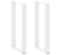(white, 50 x (90-91) cm) vidaXL Coffee Table Legs Desk Legs Furniture Legs Bar Stand DIY U-Shaped Steel