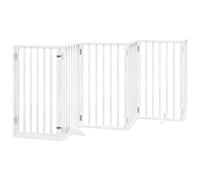 Dog Gate with Door Foldable Dog Fence Pet Gate Pet Barrier Poplar Wood