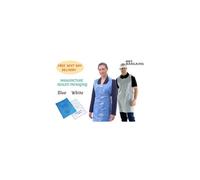 (White, 500) Disposable Plastic Aprons Blue or White Eco Flat Pack Polythene Aprons