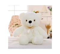 (White, 50cm) Creative Light Up LED Inductive Teddy Bear Stuffed Animals Plush Toy Colorful Glowing Teddy Bear