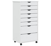 (white, 53 x 39 x 103 cm) vidaXL Rolling Cabinet Office Cabinet with Drawers White Solid Wood Pine MOSS