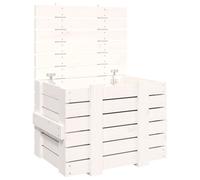 VidaXL Storage Box White 58X40.5X42Cm Solid Wood Pine, White