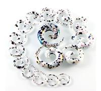 (white, 5mm) 2pcs Acrylic Ear Spiral Plugs Earring Gauges Punk Acrylic Taper Expander Plug Tunnel Piercings Stretcher Kits Body Jewelryring