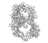 White 5mm Iron Shoe Lace Eyelets with Washers 50pcs