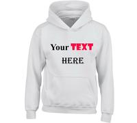 (White, 5XL) Personalised Mens Custom Printed Hoodie Hooded Sweatshirt Text Word Printing