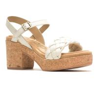 (White, 6 (Adults')) Hush Puppies Poppy Quarter Strap Leather Women's White Sandals