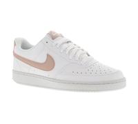 (White, 6 (Adults')) Nike Womens Trainers Court Vision Low Leather Lace Up white pink UK Size