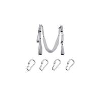 (White) 6 Handles Aerial Yoga Hammock Flying Swing Anti gravity Pilates Exercises Device