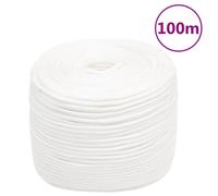 (white, 6 mm/ 100 m) Marine Rope Dock Coil Boat Line Polypropylene Rope Multi Sizes Multi Colours