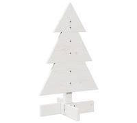 (white, 60 cm) vidaXL Wooden Christmas Tree for Decoration Xmas Tree Solid Wood Pine