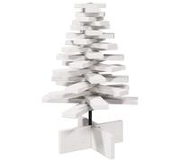 (white, 60 cm) vidaXL Wooden Christmas Tree for Decoration Xmas Tree Solid Wood Pine