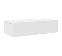 vidaXL Wall Shelf with Drawers White 60x26.5x15 cm Engineered Wood