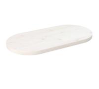 vidaXL Table Top White 60x30x2.5 cm Solid Wood Pine Oval, White