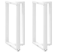 vidaXL Bar Table Legs T-Shaped 2 pcs White 60x35x(100-101) cm Steel