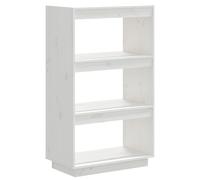 vidaXL Book Cabinet/Room Divider White 60x35x103 cm Solid Wood Pine UK GF0