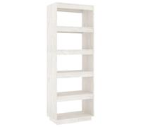 vidaXL Book Cabinet/Room Divider White 60x35x167 cm Solid Pinewood UK NEW