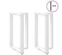 (white, 60 x 35 x (90-91) cm) vidaXL Dining Table Legs T-ShapedÂ Desk Legs Metal Furniture Legs 2 pcs Steel