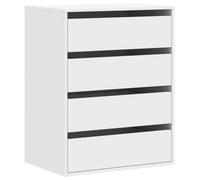 (white, 60 x 41 x 76 cm) vidaXL Corner Chest of Drawers Storage Drawer Side Cabinet Engineered Wood