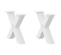 Dining Table Legs X-Shaped Desk Legs Kitchen Metal Furniture Legs Steel vidaXL