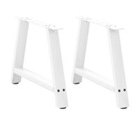 (white, 60 x (42-43) cm) vidaXL Coffee Table Legs A-Shaped Desk Legs Metal Bar Stand DIY 2 pcs Steel