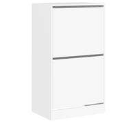 (white, 60 x 42 x 108 cm) vidaXL Shoe Cabinet with 4 Flip-Drawers Shoe Storage Shelf Shoe Rack Cupboard