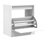 (white, 60 x 42 x 69 cm) vidaXL Shoe Cabinet with 4 Flip-Drawers Shoe Storage Shelf Shoe Rack Cupboard