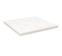 vidaXL Solid Pine Wood Table Top White 60x60x2.5 cm, Square, Ideal for Commercial and Home Use, Comes with Treated Surface and Rounded Corners