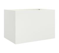(white, 62 x 40 x 39 cm/ 1 pcs) vidaXL Planter Raised Garden Bed Plant Pot Flower Pot Grey Weathering Steel