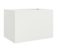 (white, 62 x 47 x 46 cm/ 1 pcs) vidaXL Planter Raised Garden Bed Plant Pot Flower Pot Grey Weathering Steel