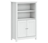 vidaXL Bathroom Cabinet BERG White 69.5x34x110 cm Solid Wood Pine