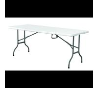 (WHITE) 6FT 1.8M FOLDING PLASTIC TRESTLE TABLE HEAVY DUTY