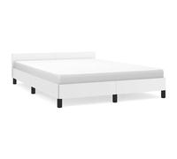 (white, 6ft super king size) vidaXL Bed Frame with Headboard Bedroom Upholstered Bed Bedstead Faux Leather
