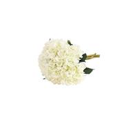 (White) 6Pcs Silk Hydrangea Artificial Flowers Realistic Hydrangea Flowers Bouquet for Wedding Party Office Home Decor (White)