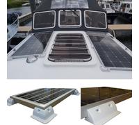 (White) 6pcs Solar Panel ABS Corner Cable Mounting Corner Bracket Roof Mount