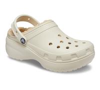 (White, 7 (Adults')) Crocs Classic Platform Lined Thermoplastic Women's Bone Clogs