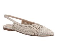 (White, 7 (Adults')) Hush Puppies Dalia Woven Leather Women's Cream Flats